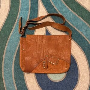 Handmade Elegant Brown Leather Shoulder Bag